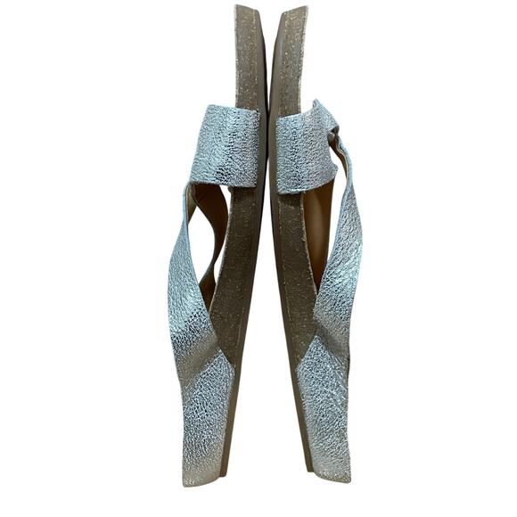 Kork-Ease Devoe Leather Strappy Slide Sandals Light Gold Metallic Women's 9 - Picture 7 of 8